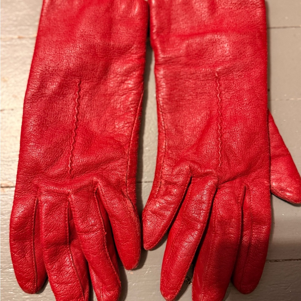 Red Leather Gloves